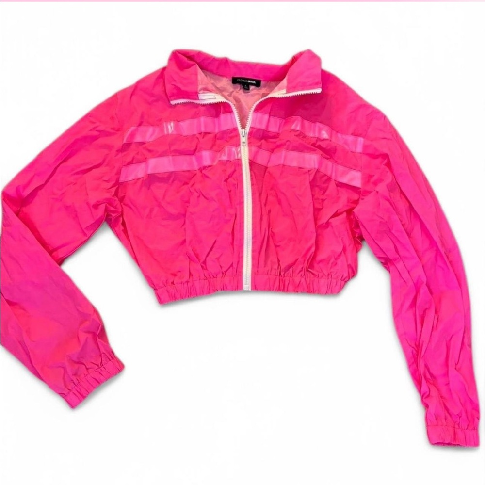 fashion nova pink windbreaker jacket